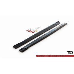 Maxton - Rajouts Des Bas De Caisse V.1 Nissan 370Z Nismo Facelift Noir Brillant