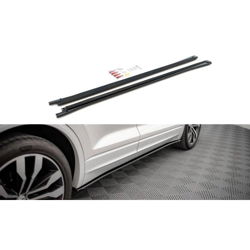 Maxton - Rajouts Des Bas De Caisse Volkswagen Touareg R-line Mk3 Noir Brillant