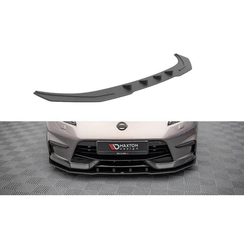 Maxton - Street Pro Lame Du Pare-Chocs Avant Nissan 370Z Nismo Facelift Noir-Rouge