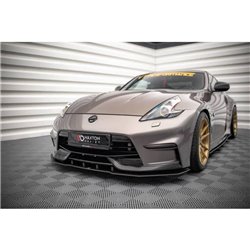Maxton - Street Pro Lame Du Pare-Chocs Avant Nissan 370Z Nismo Facelift Noir-Rouge