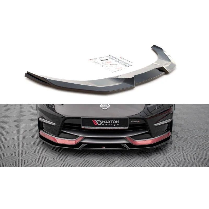 Maxton - Lame Du Pare-Chocs Avant V.2 Nissan 370Z Nismo Facelift Noir Brillant