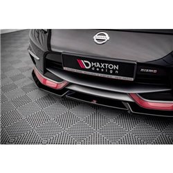 Maxton - Lame Du Pare-Chocs Avant V.2 Nissan 370Z Nismo Facelift Noir Brillant