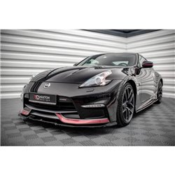 Maxton - Lame Du Pare-Chocs Avant V.2 Nissan 370Z Nismo Facelift Noir Brillant