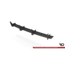 Maxton - Street Pro Central Diffuseur Arriere Volkswagen Touareg R-Line Mk3 Noir-Rouge