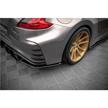 Maxton - Street Pro Lame Du Pare Chocs Arriere Nissan 370Z Nismo Facelift Noir-Rouge