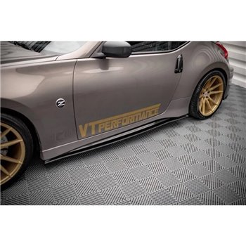 Maxton - Street Pro Rajouts Des Bas De Caisse Nissan 370Z Nismo Facelift Noir-Rouge