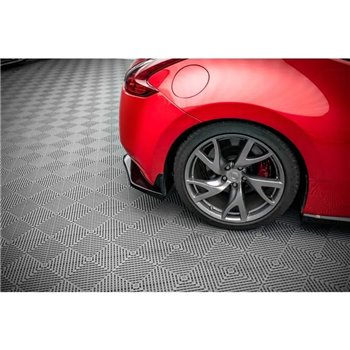 Maxton - Lames De Pare-Chocs Arrière Latérales V.2 Nissan 370Z Noir Brillant