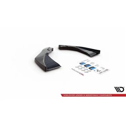 Maxton - Lames De Pare-Chocs Arrière Latérales V.2 Nissan 370Z Noir Brillant