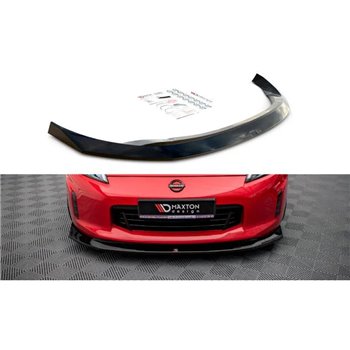 Maxton - Lame Du Pare-Chocs Avant V.1 Nissan 370Z Facelift Noir Brillant