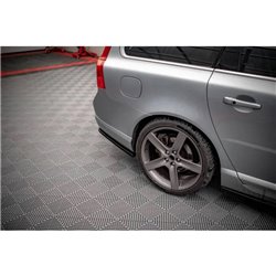 Maxton - Lames De Pare-Chocs Arrière Latérales Volvo V70 Mk3 Noir Brillant
