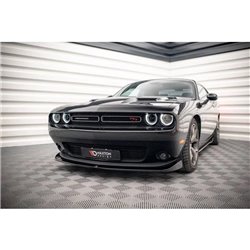 Maxton - Lame Du Pare-Chocs Avant Dodge Challenger RT Mk3 Facelift Noir Brillant