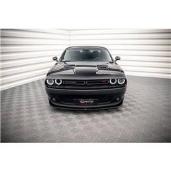 Maxton - Lame Du Pare-Chocs Avant Dodge Challenger RT Mk3 Facelift Noir Brillant