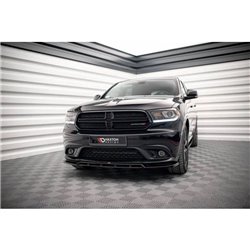 Maxton - Lame Du Pare-Chocs Avant Dodge Durango RT Mk3 Noir Brillant