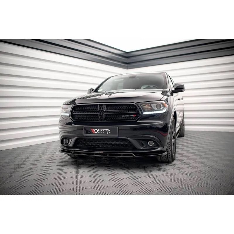 Maxton - Lame Du Pare-Chocs Avant Dodge Durango RT Mk3 Noir Brillant