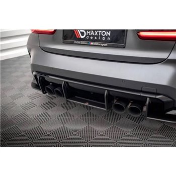 Maxton - Street Pro Central Diffuseur Arriere BMW M3 Sedan / Touring G80 / G81 Noir