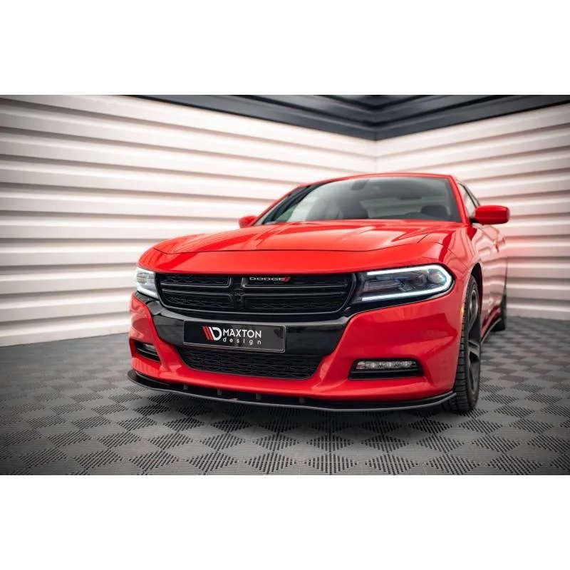 Maxton - Street Pro Lame Du Pare-Chocs Avant Dodge Charger RT Mk7 Facelift Noir-Rouge