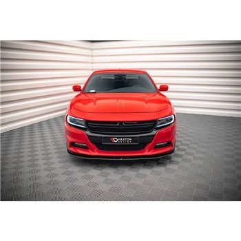 Maxton - Street Pro Lame Du Pare-Chocs Avant Dodge Charger RT Mk7 Facelift Noir-Rouge