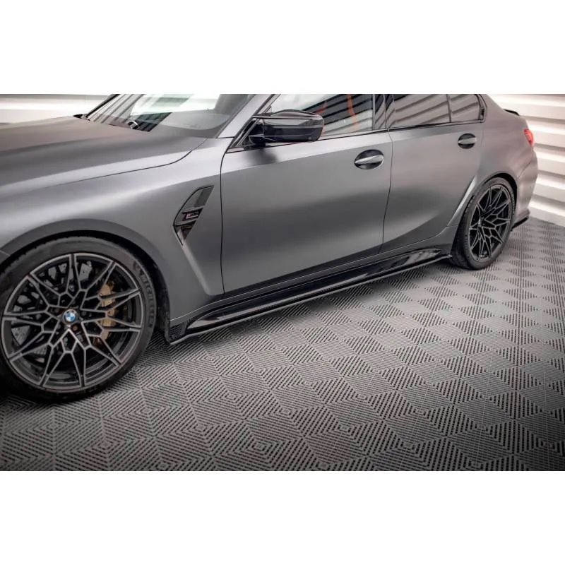 Maxton - Street Pro Rajouts Des Bas De Caisse BMW M3 Sedan / Touring G80 / G81 Noir-Rouge
