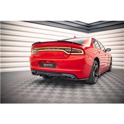 Maxton - Arriere Lame (avec une barre verticale) Dodge Charger RT Mk7 Facelift Noir Brillant