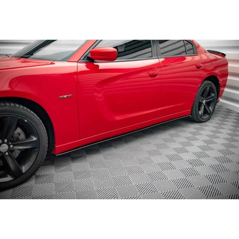 Maxton - Rajouts Des Bas De Caisse Dodge Charger RT Mk7 Facelift Noir Brillant