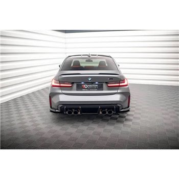 Maxton - Lames De Pare-Chocs Arrière Latérales V.1 BMW M3 Sedan / Touring G80 / G81 Noir Brillant