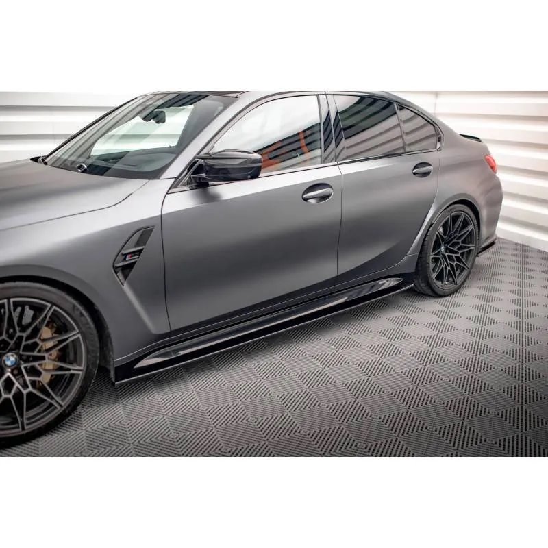 Maxton - Rajouts Des Bas De Caisse V.1 BMW M3 Sedan / Touring G80 / G81 Noir Brillant