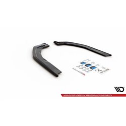 Maxton - Lames De Pare-Chocs Arrière Latérales V.2 BMW M3 Sedan / Touring G80 / G81 Noir Brillant
