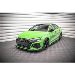 Maxton - Lame Du Pare-Chocs Avant V.2 Audi RS3 Sedan 8Y Noir Brillant