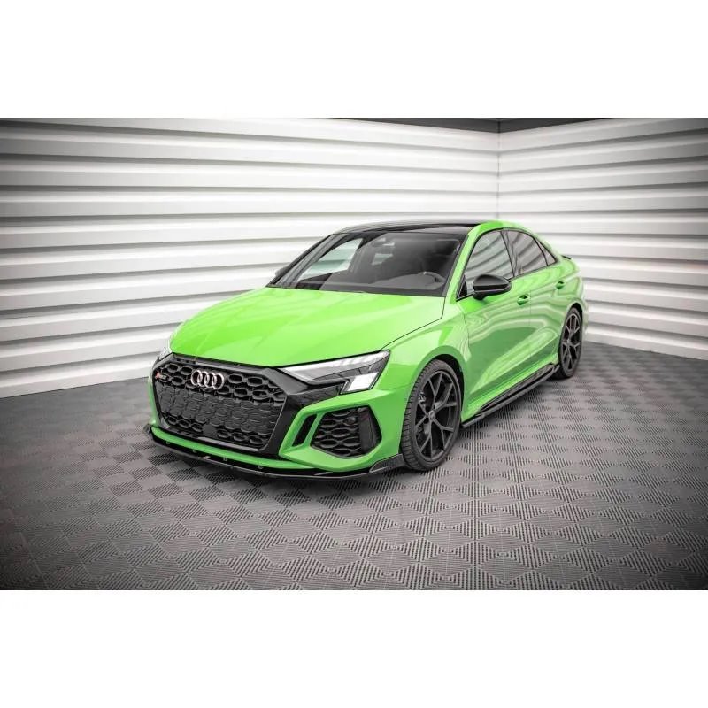 Maxton - Lame Du Pare-Chocs Avant V.2 Audi RS3 Sedan 8Y Noir Brillant