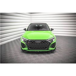 Maxton - Lame Du Pare-Chocs Avant V.2 Audi RS3 Sedan 8Y Noir Brillant