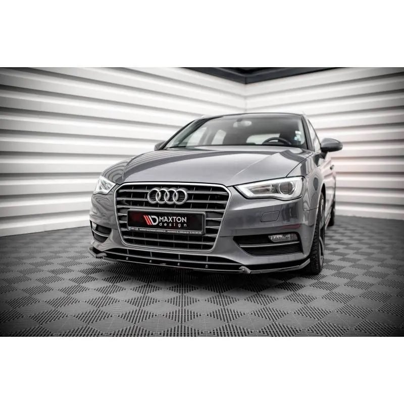 Maxton - Lame Du Pare-Chocs Avant Audi A3 Sportback 8V Noir Brillant