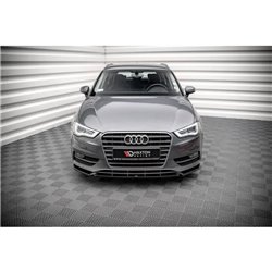 Maxton - Lame Du Pare-Chocs Avant Audi A3 Sportback 8V Noir Brillant