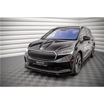 Maxton - Lame Du Pare-Chocs Avant V.2 Skoda Enyaq iV Noir Brillant