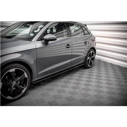 Maxton - Rajouts Des Bas De Caisse Audi A3 Sportback 8V Noir Brillant