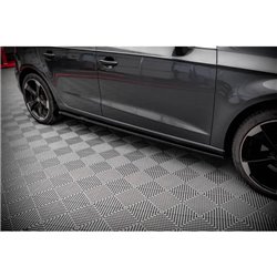 Maxton - Rajouts Des Bas De Caisse Audi A3 Sportback 8V Noir Brillant