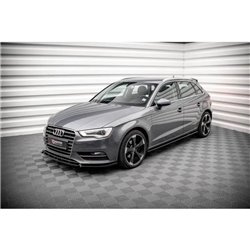Maxton - Rajouts Des Bas De Caisse Audi A3 Sportback 8V Noir Brillant