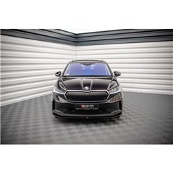 Maxton - Lame Du Pare-Chocs Avant V.1 Skoda Enyaq iV Noir Brillant