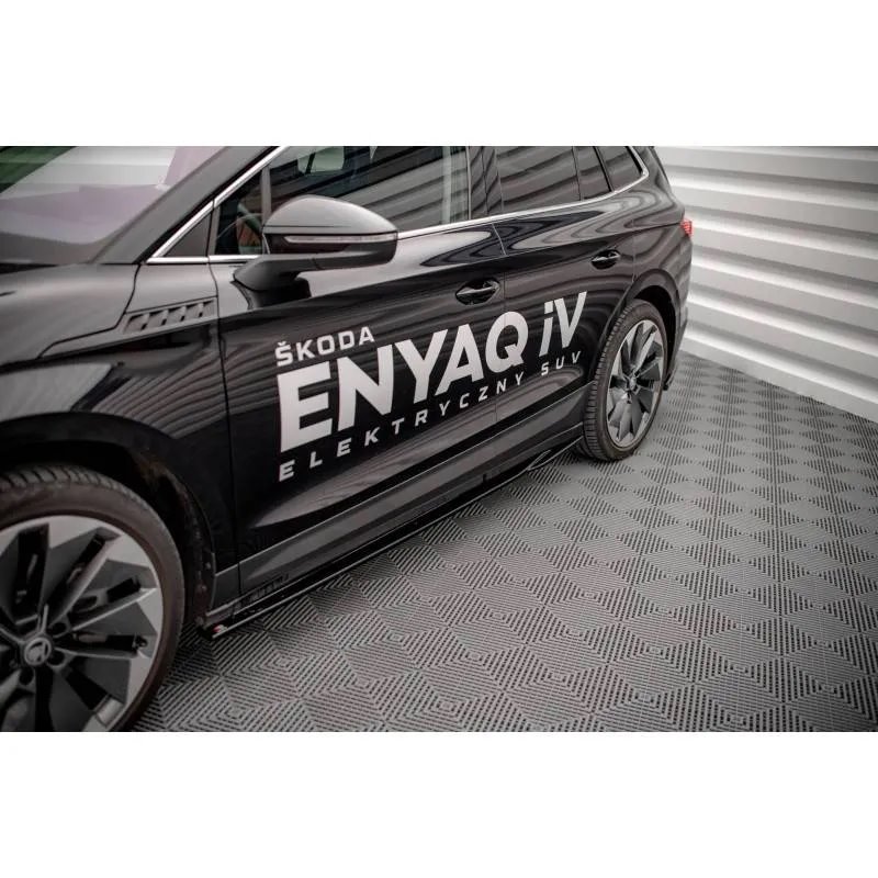 Maxton - Rajouts Des Bas De Caisse Skoda Enyaq iV Noir Brillant