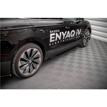 Maxton - Rajouts Des Bas De Caisse Skoda Enyaq iV Noir Brillant