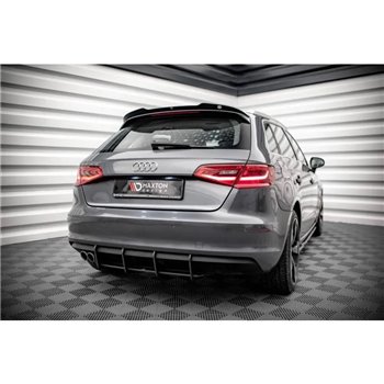 Maxton - Street Pro Central Diffuseur Arriere Audi A3 Sportback 8V Noir
