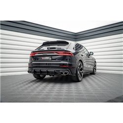 Maxton - Street Pro Central Diffuseur Arriere Audi SQ8 Mk1 Noir-Rouge