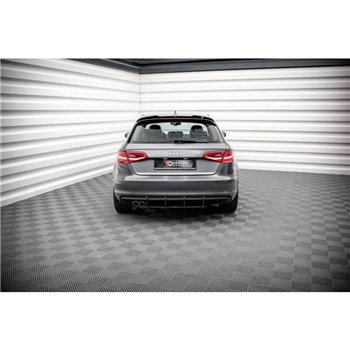 Maxton - Street Pro Central Diffuseur Arriere Audi A3 Sportback 8V Rouge