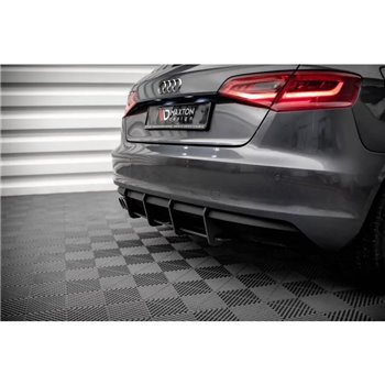 Maxton - Street Pro Central Diffuseur Arriere Audi A3 Sportback 8V Rouge