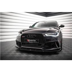 Maxton - Lame Du Pare-Chocs Avant Audi A6 RS6 Look C7 Noir Brillant