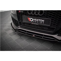 Maxton - Lame Du Pare-Chocs Avant Audi A6 RS6 Look C7 Noir Brillant
