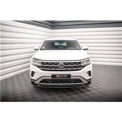 Maxton - Lame Du Pare-Chocs Avant V.2 Volkswagen Atlas Cross Sport Noir Brillant