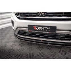 Maxton - Lame Du Pare-Chocs Avant V.2 Volkswagen Atlas Cross Sport Noir Brillant