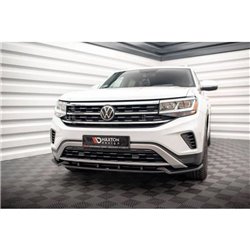 Maxton - Lame Du Pare-Chocs Avant V.1 Volkswagen Atlas Cross Sport Noir Brillant