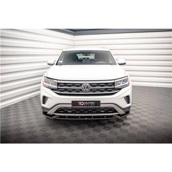 Maxton - Lame Du Pare-Chocs Avant V.1 Volkswagen Atlas Cross Sport Noir Brillant