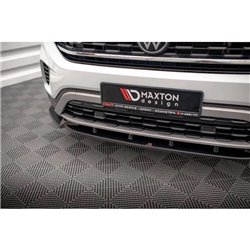 Maxton - Lame Du Pare-Chocs Avant V.1 Volkswagen Atlas Cross Sport Noir Brillant